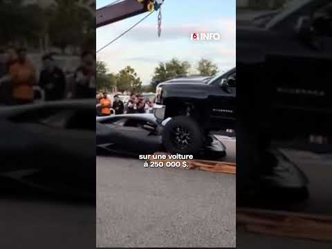 Un pick-up roule sur une Lamborghini à 250 000 $