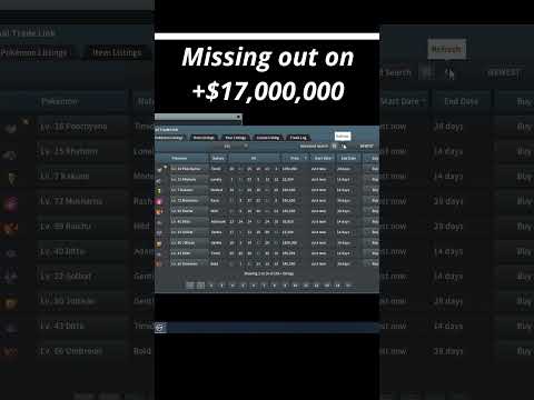 I missed out on $17,000,000 in POKEMMO...  #pokemon #pokemonmmo #gaming #pokemmo #shiny