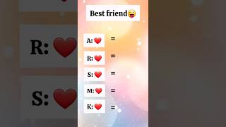 select your best friend name first letter || #shorts #love #viral