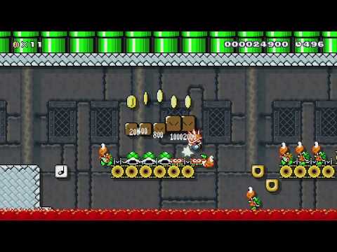 【KRC】キリン流　ダッシュ半自動#1 →+Y by (^!^)キリン - Super Mario Maker - No Commentary 1bk