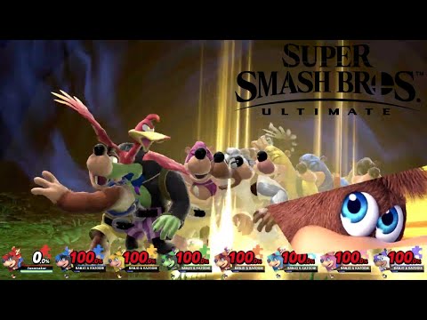 Super Smash Bros Ultimate 8 Player Final Smash Banjo Kazooie!