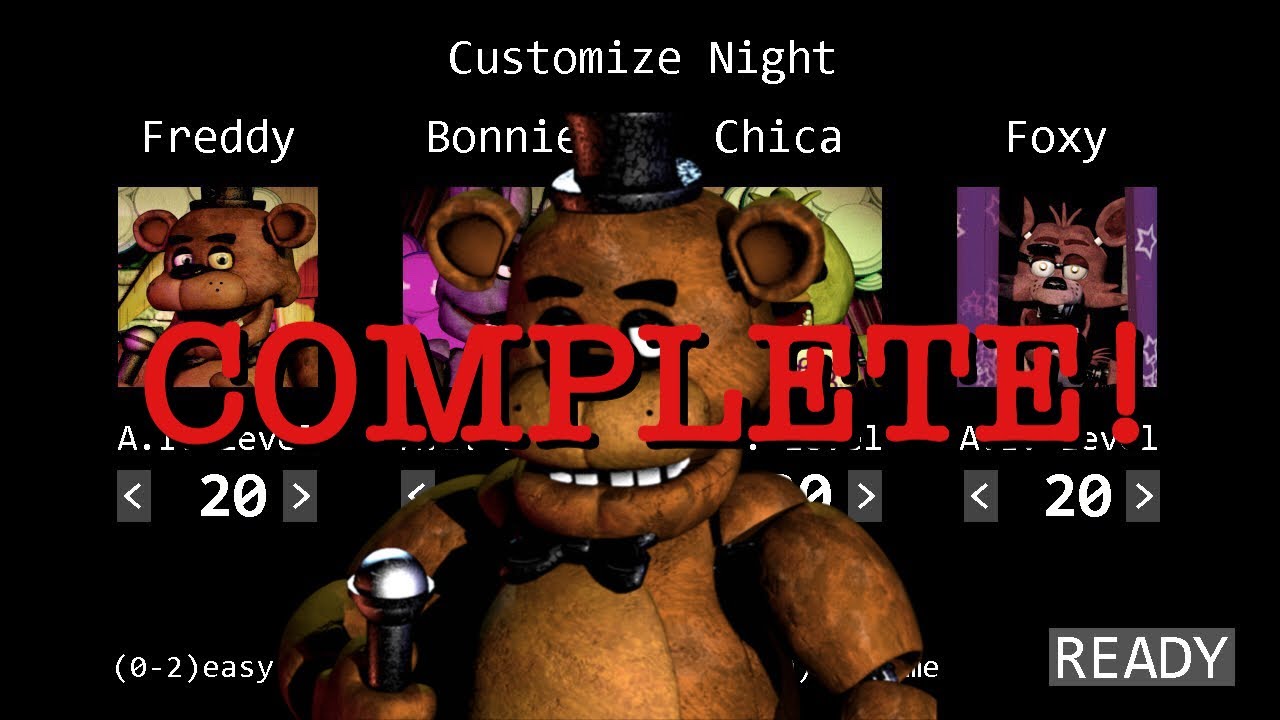 FNaF 1 20/20/20/20 Mode Complete! (Mobile Gameplay)