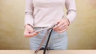 Жіночий замшевий ремінь 20763 Vintage сірий