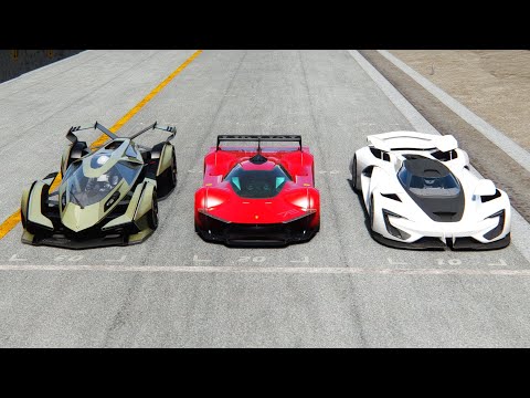 Ferrari Vision Gran Turismo vs SRT Tomahawk VGT vs Lamborghini V12 VGT at Highlands