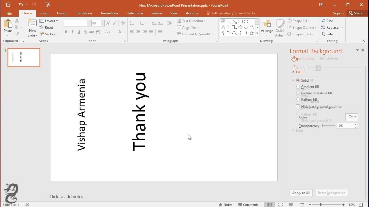 Vertical Text in PowerPoint