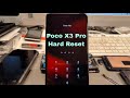 How to Hard reset Xiaomi Poco X3 Pro (M2102J20SG). Delete pin, pattern, password lock.