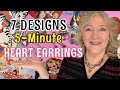 Make EASY 5 Minute Beaded HEART EARRINGS ️Beginner Jewelry Making DIY ️