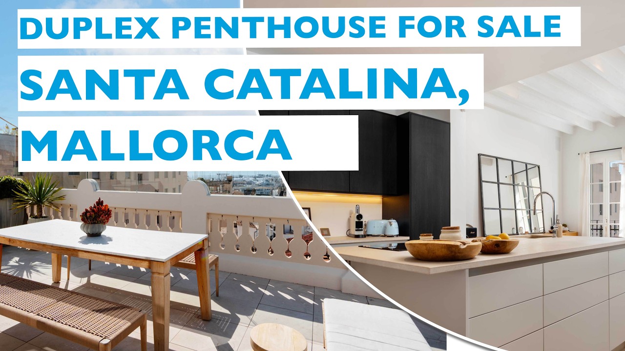Luxury duplex penthouse with sea views from the stunning roofterrace in Santa Catalina