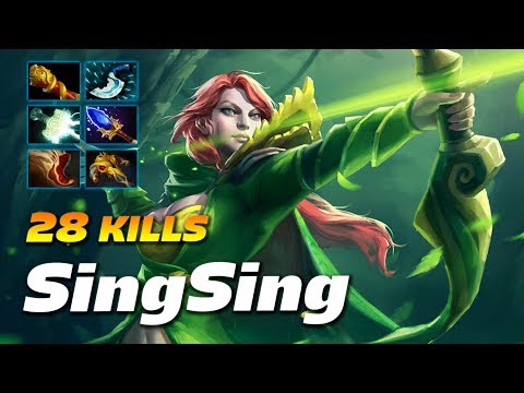 SingSing Windranger - 28 KILLS - Dota 2 Pro Gameplay