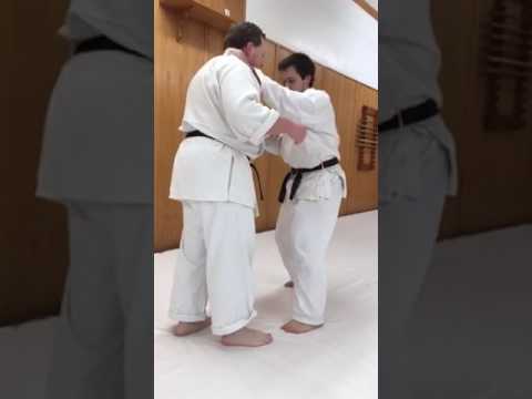 Karate Funakoshi Sensei Throw Nodo Osai