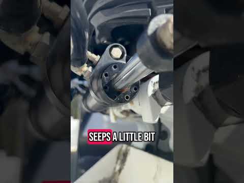 Leaking Hydraulic steering fluid, Common winter fishing problem#catchandrelease #safetytips