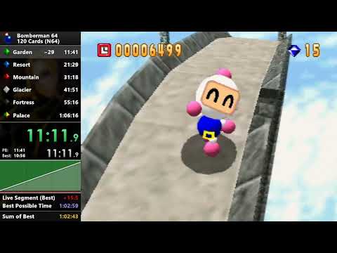 Bomberman 64 - 120 Cards Speedrun - 1:05:54