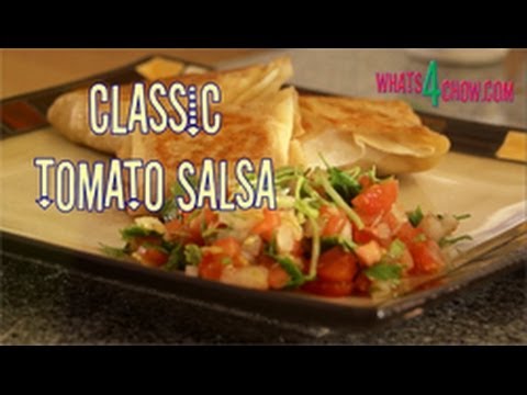 Classic Tomato Salsa. Classic Mexican fresh tomato salsa recipe from Whats4Chow.com
