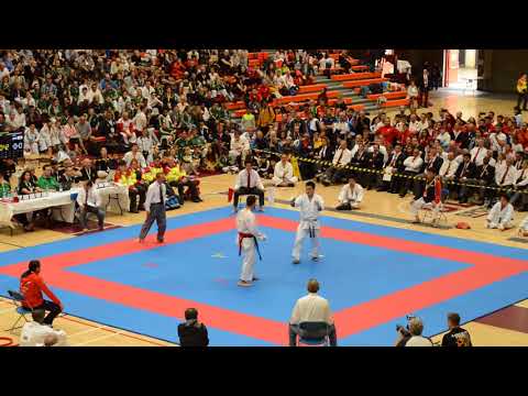 JKA GichinCup 2017 Kumite M - Rojas (CHI) vs Nemoto (JPN)