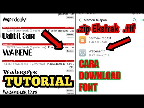 CARA DOWNLOAD FONT FORMAT .ttf