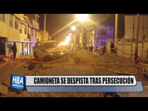 HBAnoticias. Camioneta se despista tras persecución en Arequipa