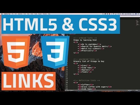 HTML5 and CSS3 beginner tutorial 7 - Links