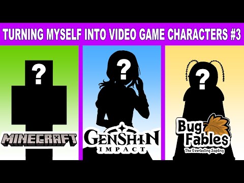Turning Myself into Video Game Characters! #3 | Minecraft, Genshin Impact, Bug Fables!