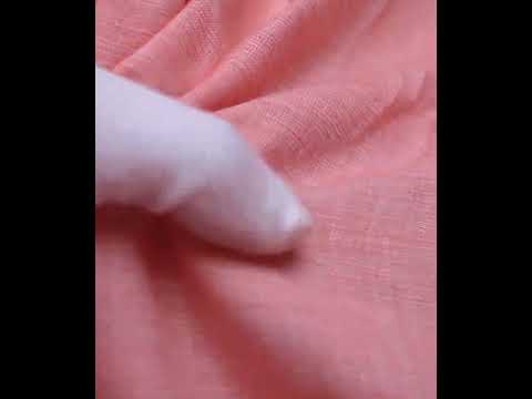 Chambray Red Pure Cotton 110 GSM Handwoven Fabric — video