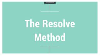 The Resolve Method | Self Devaluation | German New Medicine