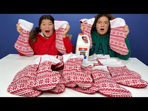 Don't Choose the Wrong Christmas Stocking Slime Challenge