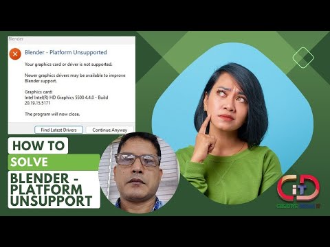 BLENDER - PLATFORM UNSUPPORTED | How to Fix Blender Graphics Card Driver Error I Solve this problem