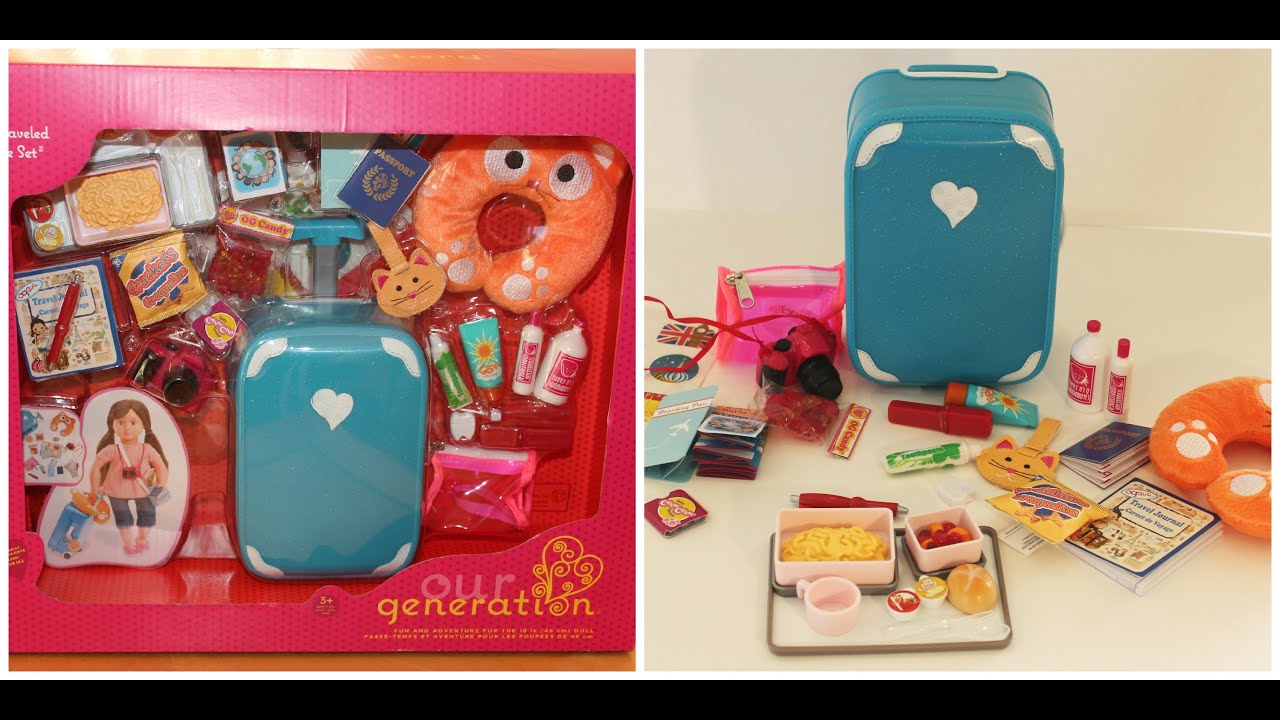 Opening/Review Our Generation Luggage Set For American Girl Dolls!