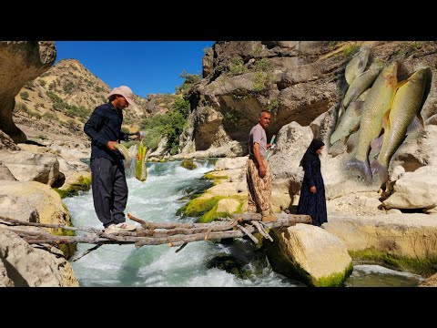 🌊🎣🔥Nomadic Adventure and Fishing | The Brave Spirit of Nader and His Nomadic Family💪🎣