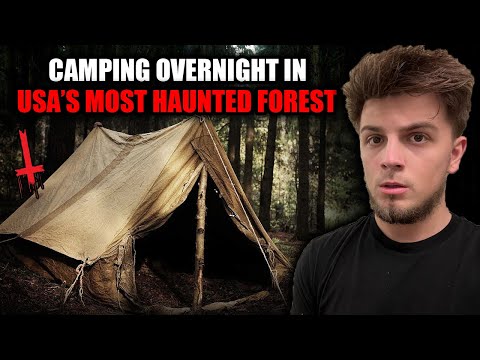 THE SCARIEST NIGHT OF OUR LIVES | CAMPING OVERNIGHT IN USA'S MOST HAUNTED FOREST (ATTACKED BY DEMON)