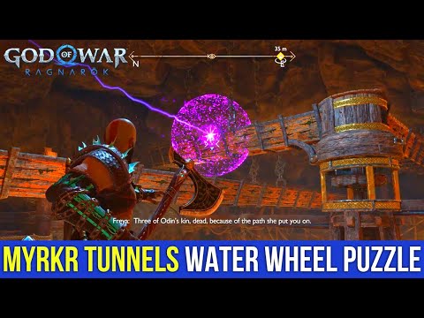 GOD OF WAR RAGNAROK - Myrkr Tunnels Water Wheel Puzzle | Forging Destiny | Open The Gate
