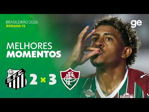 Gols e lances de Santos x Fluminense