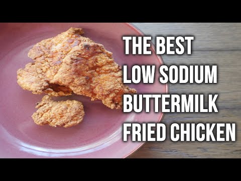 The Best Southern Low Sodium Buttermilk Juicy Fried Chicken Breast Recipe | Battered and Crunchy