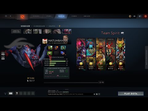 dota2mid Matumbaman Broodmother - Secret vs Spirit