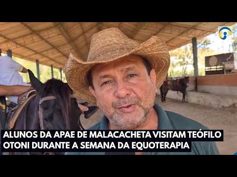 Alunos da APAE de Malacacheta visitam Teófilo Otoni durante a Semana da Equoterapia