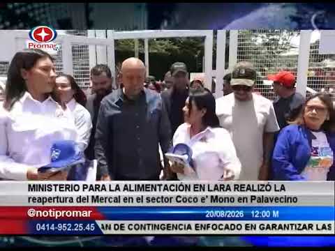 Se realiza la reapertura del Mercal en la comunidad Coco e Mono del municipio Palavecino.