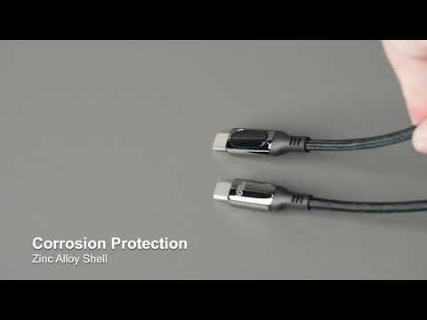 Кабель USB-C на USB-C Vention Power Delivery 100 Вт 5 А LED-дисплей 1.2 м черный - фото 1 - id-p1945624601