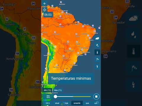 06/03 até 09/03/2026 – Previsão do tempo Brasil 🌡️ Dinâmica das temperaturas máximas e mínimas.
