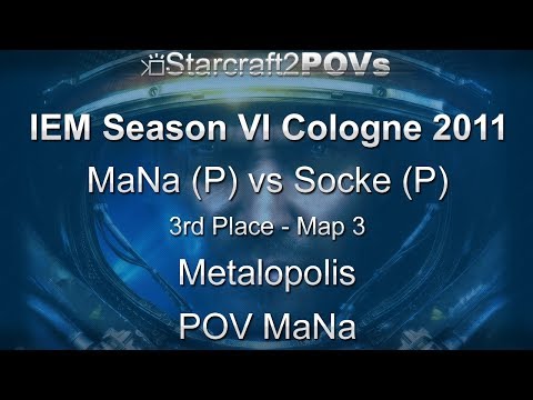 SC2 WoL - IEM Season VI Cologne 2011 - MaNa vs Socke - 3rd Place - Map 3 - Metalopolis - MaNa