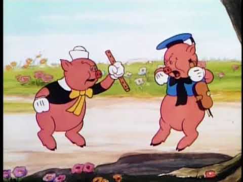 The Three Little Pigs cast performing Who's Afraid of the Big Bad Wolf