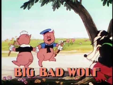 Scene from Who's Afraid of the Big Bad Wolf by The Three Little Pigs cast