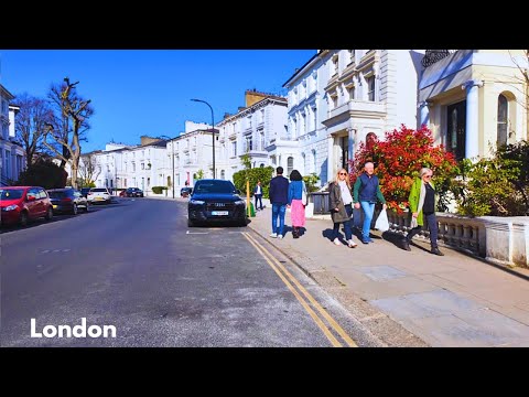 London Residential Walk | Swiss Cottage & Hampstead Health | Spring Walking Tour 4K