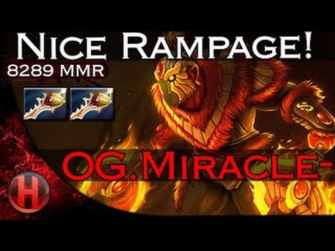Dota 2 - OG Miracle  Nice Ember Spirit Rampage Dota 2