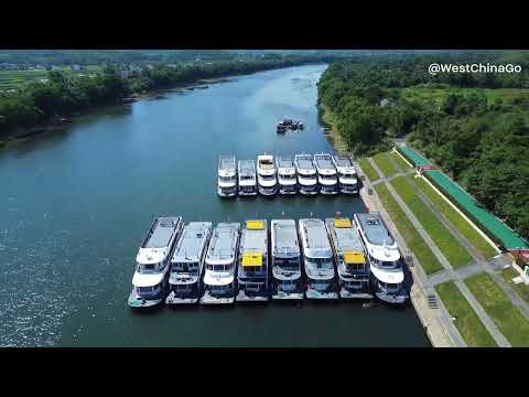 Cruzeiro pelo rio Guilin Li: cais de Mopanshan