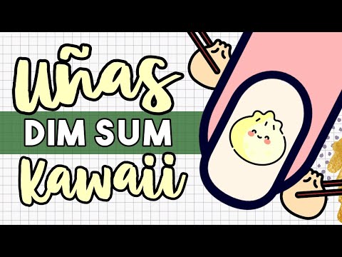 ¡CONVIERTE CUALQUIER DISEÑO EN KAWAII! ·UÑAS DIMSUM/DUMPLING KAWAAII 🥟