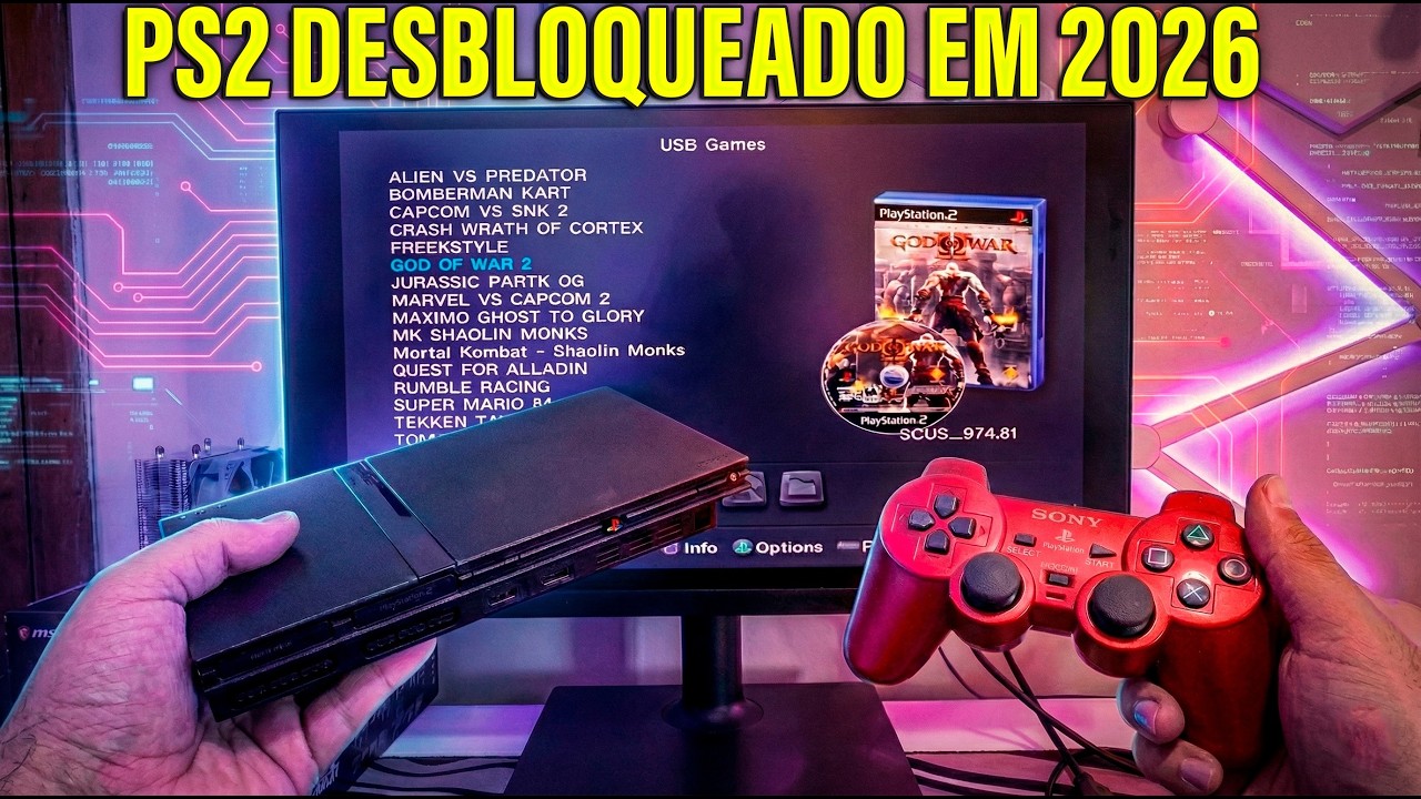 COMPREI um PS2 "TUNADO" em 2026! 😱
