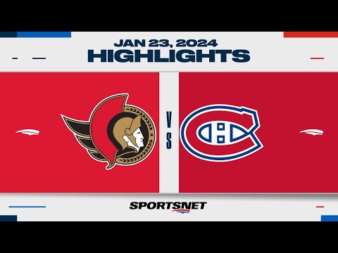 NHL Highlights | Senators vs. Canadiens - January 23, 2024