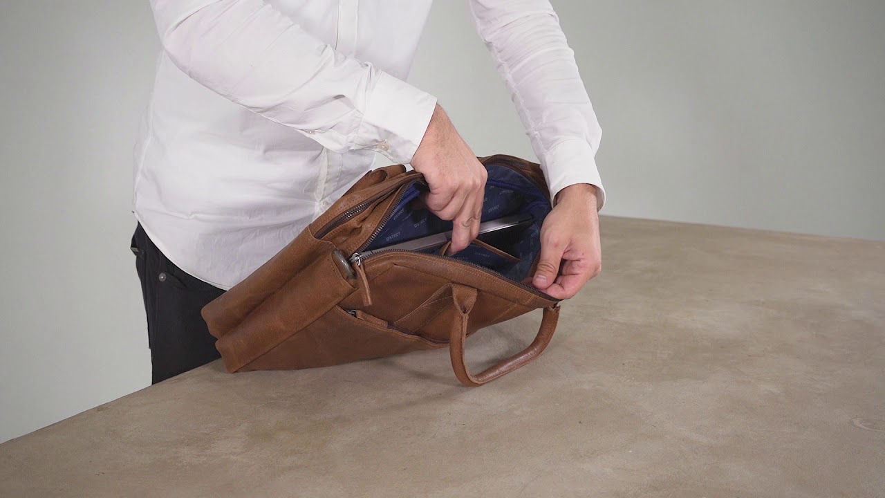 DSTRCT leren business laptoptas