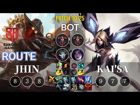 SB Route Jhin vs Kai'Sa Bot - KR Patch 10.25