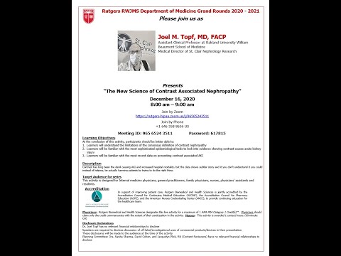 The New Science of Contrast Associated Nephropathy