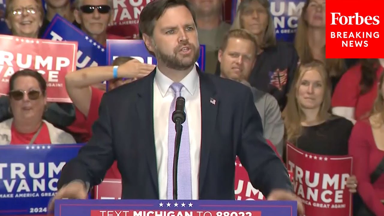 JD Vance Speaks To Voters, Takes Questions From Reporters In Traverse City, Michigan